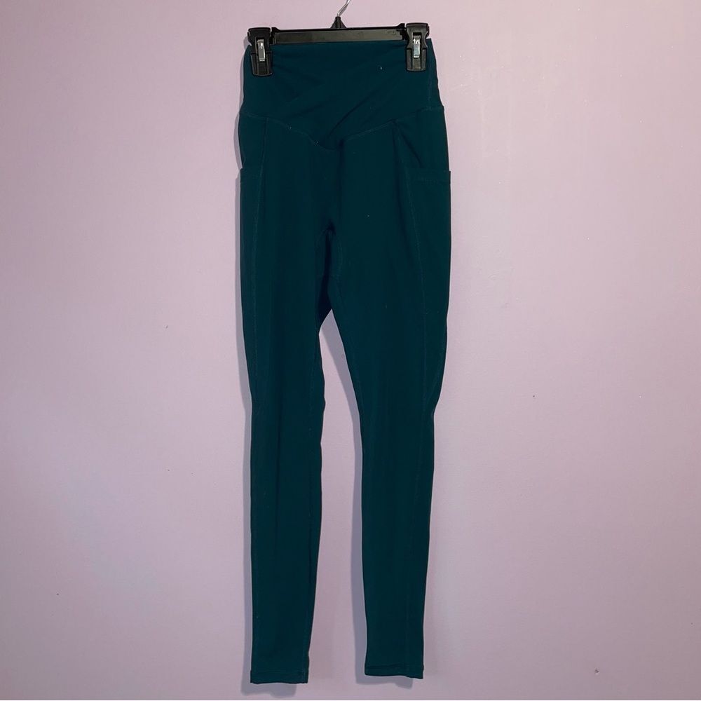 Buffbunny Leggings Womens Size XS Blue Pockets Athleisure Gym Outdoor